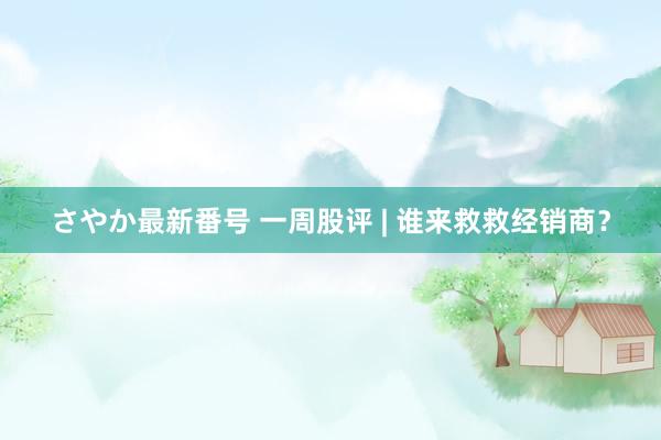 さやか最新番号 一周股评 | 谁来救救经销商？
