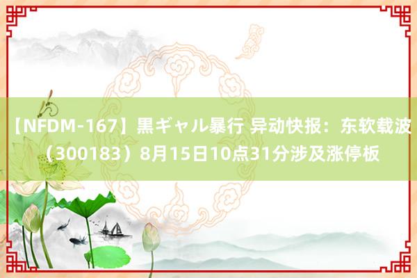 【NFDM-167】黒ギャル暴行 异动快报:东软载波(300183)8月15日10点31分涉及涨停板