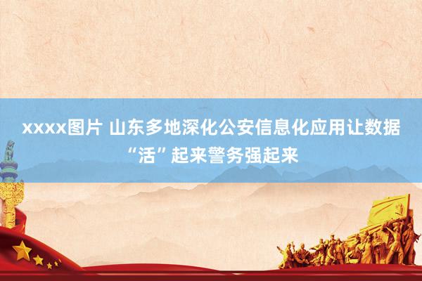 xxxx图片 山东多地深化公安信息化应用让数据“活”起来警务强起来